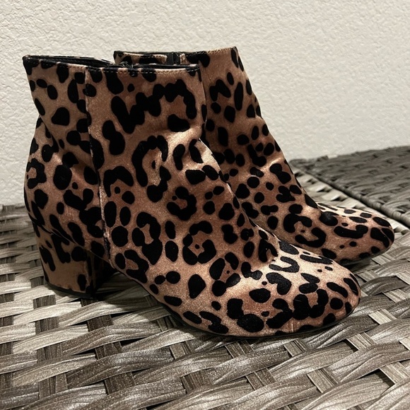 A New Day Cheetah Suede Booties - Picture 1 of 7